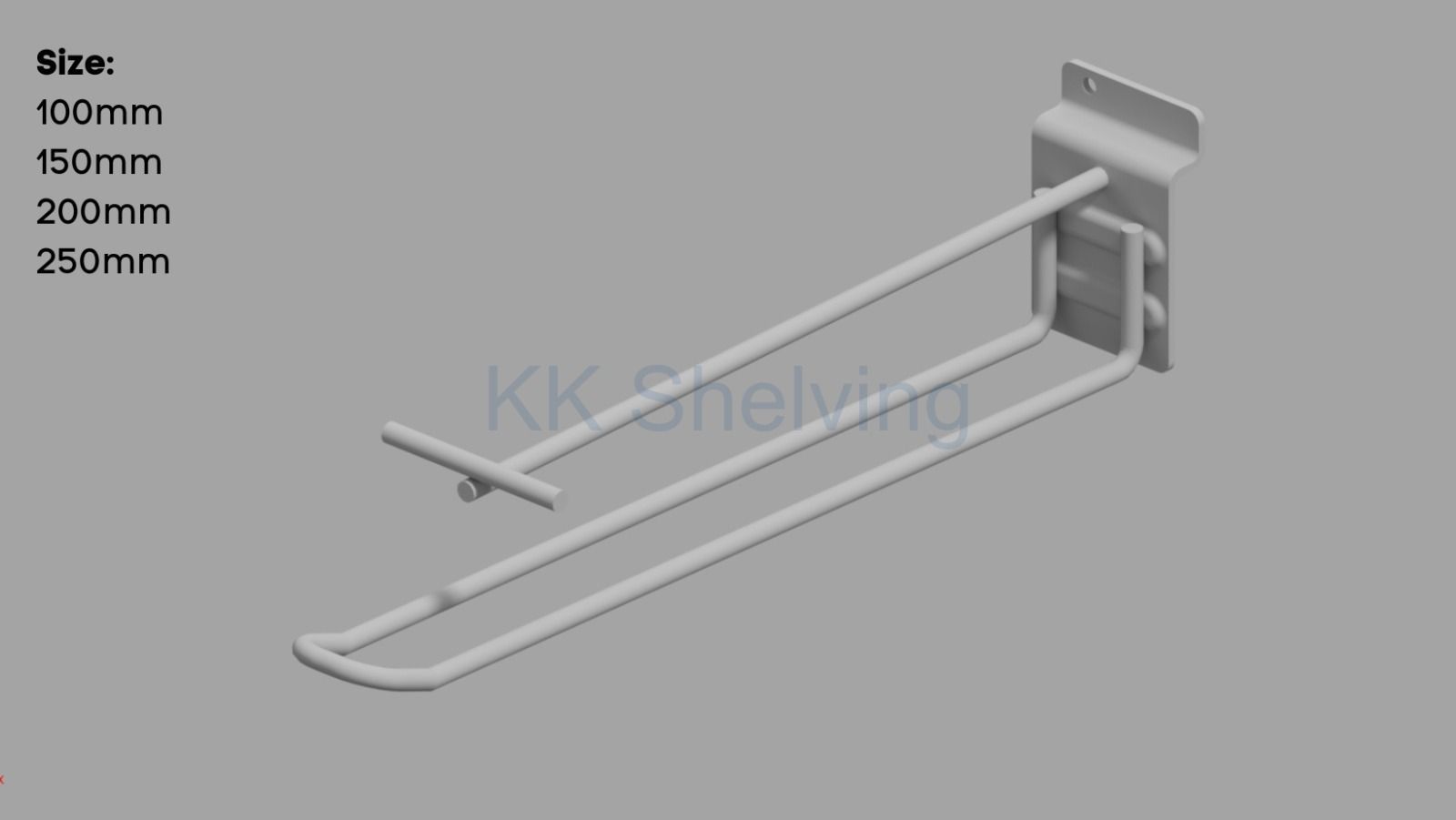 Slatwall button hook - with tracking