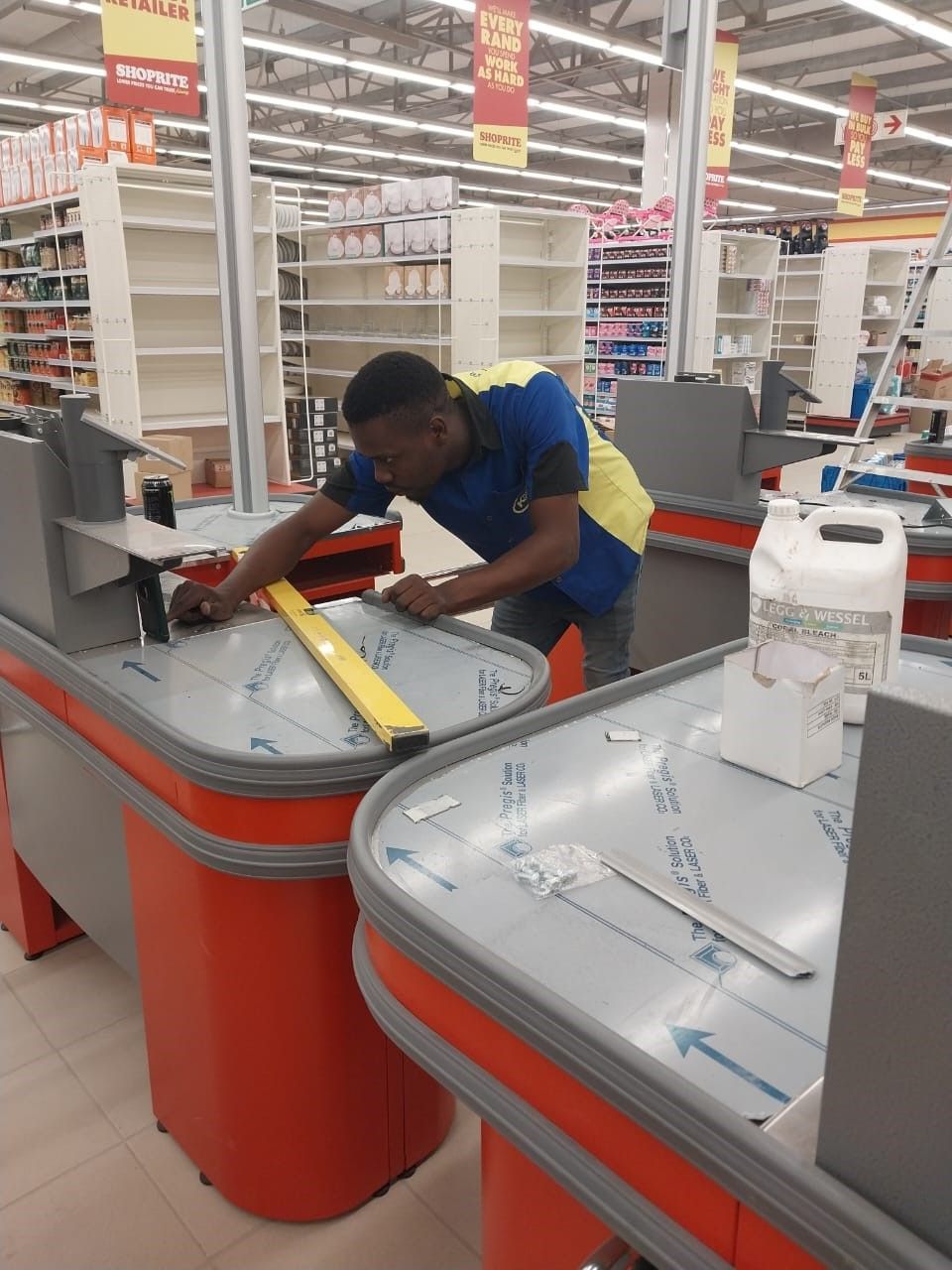 Installation at KK Shelving (See image)