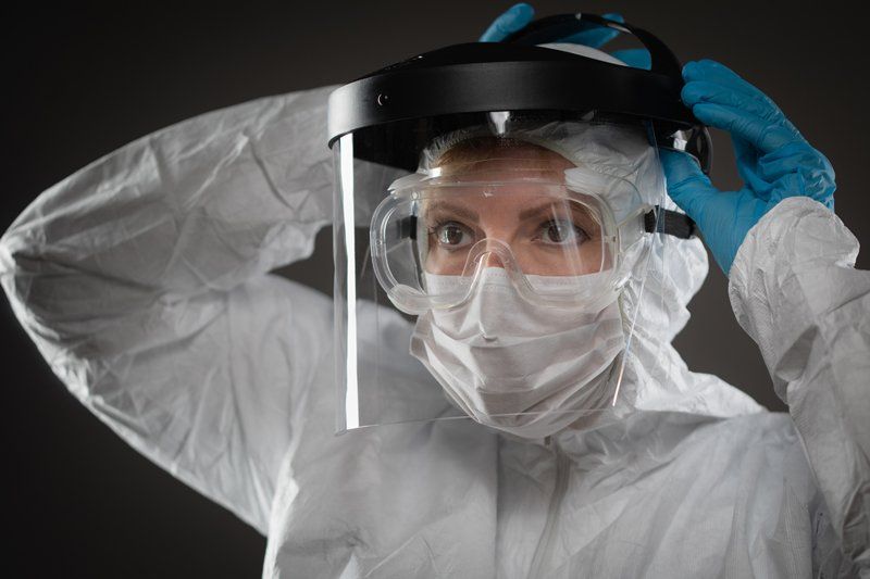 Medical Worker Wearing Protective Equipment