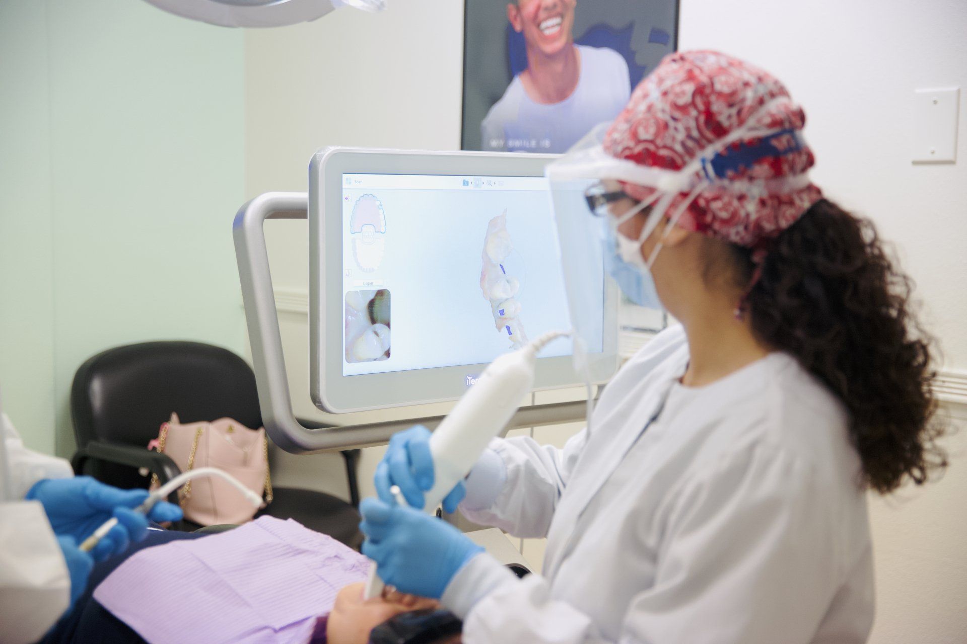Dr. Jacquelyn Examining Her Patient's Teeth