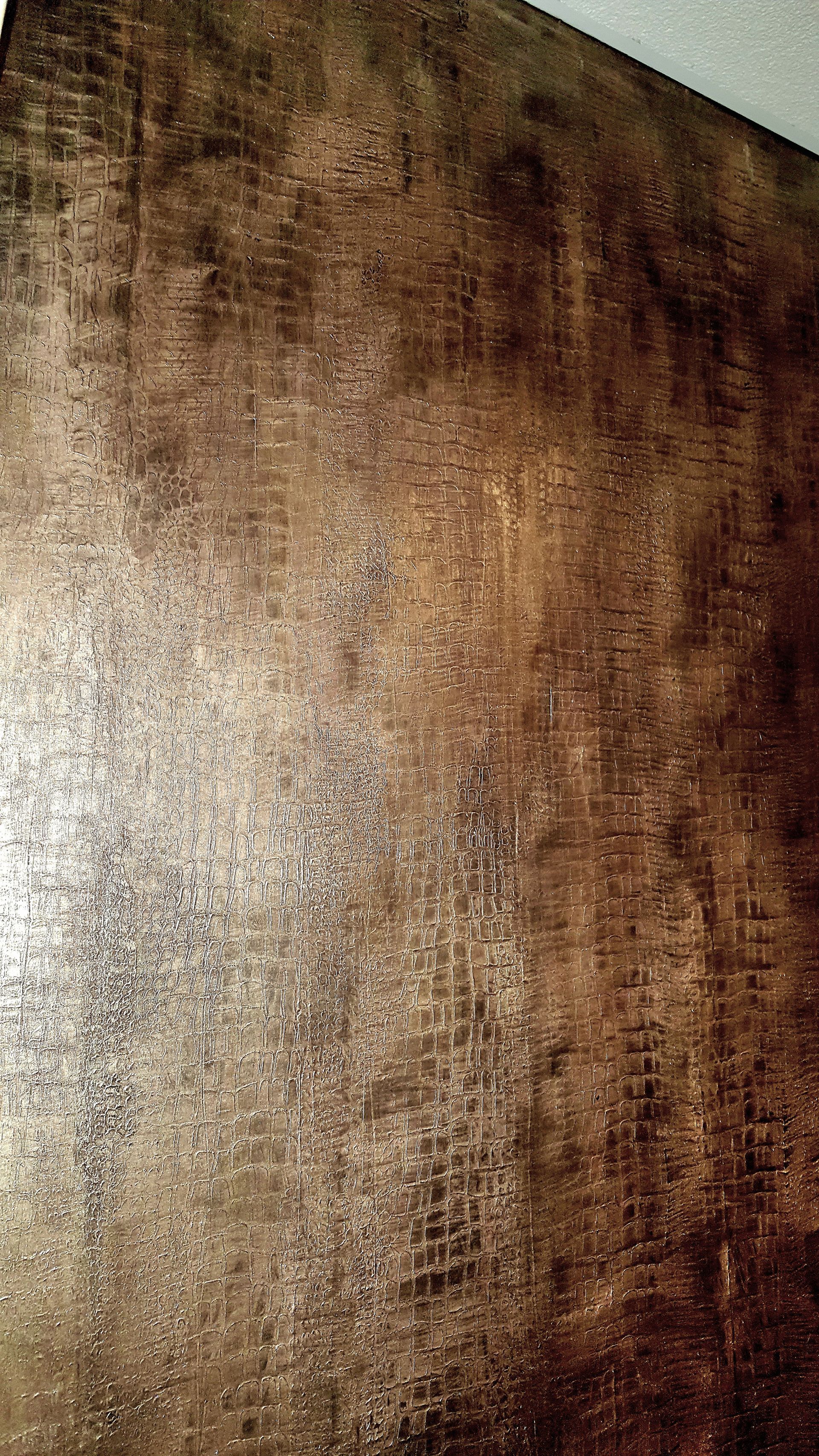 glass wall leather look