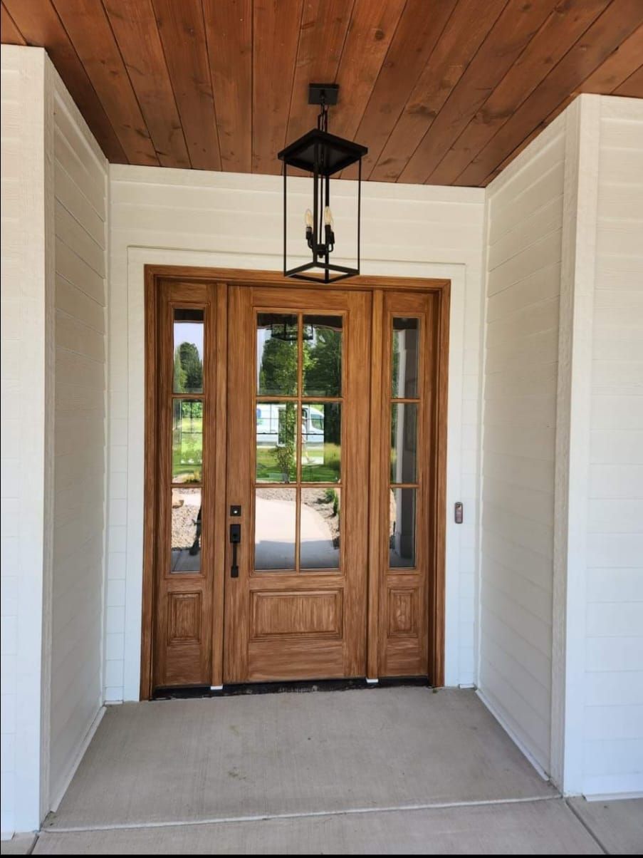 wood grain Front doors painting technique