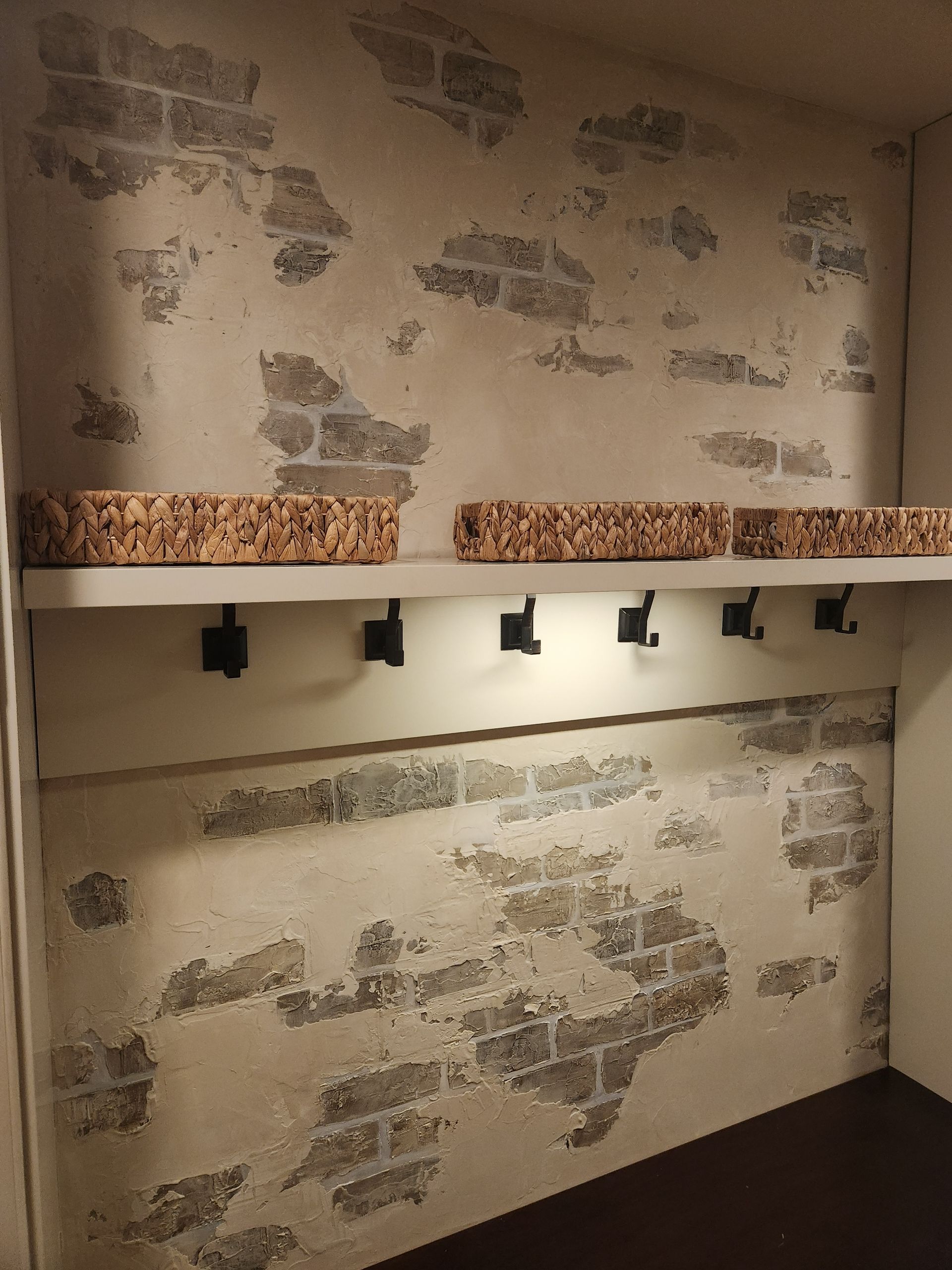 exposed brick wall finishes with paint