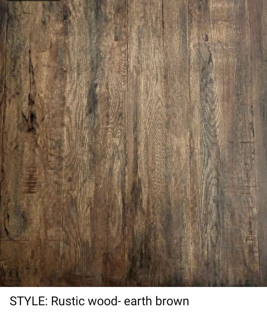 Rustic Wood Earth Brown Protective Table Pad