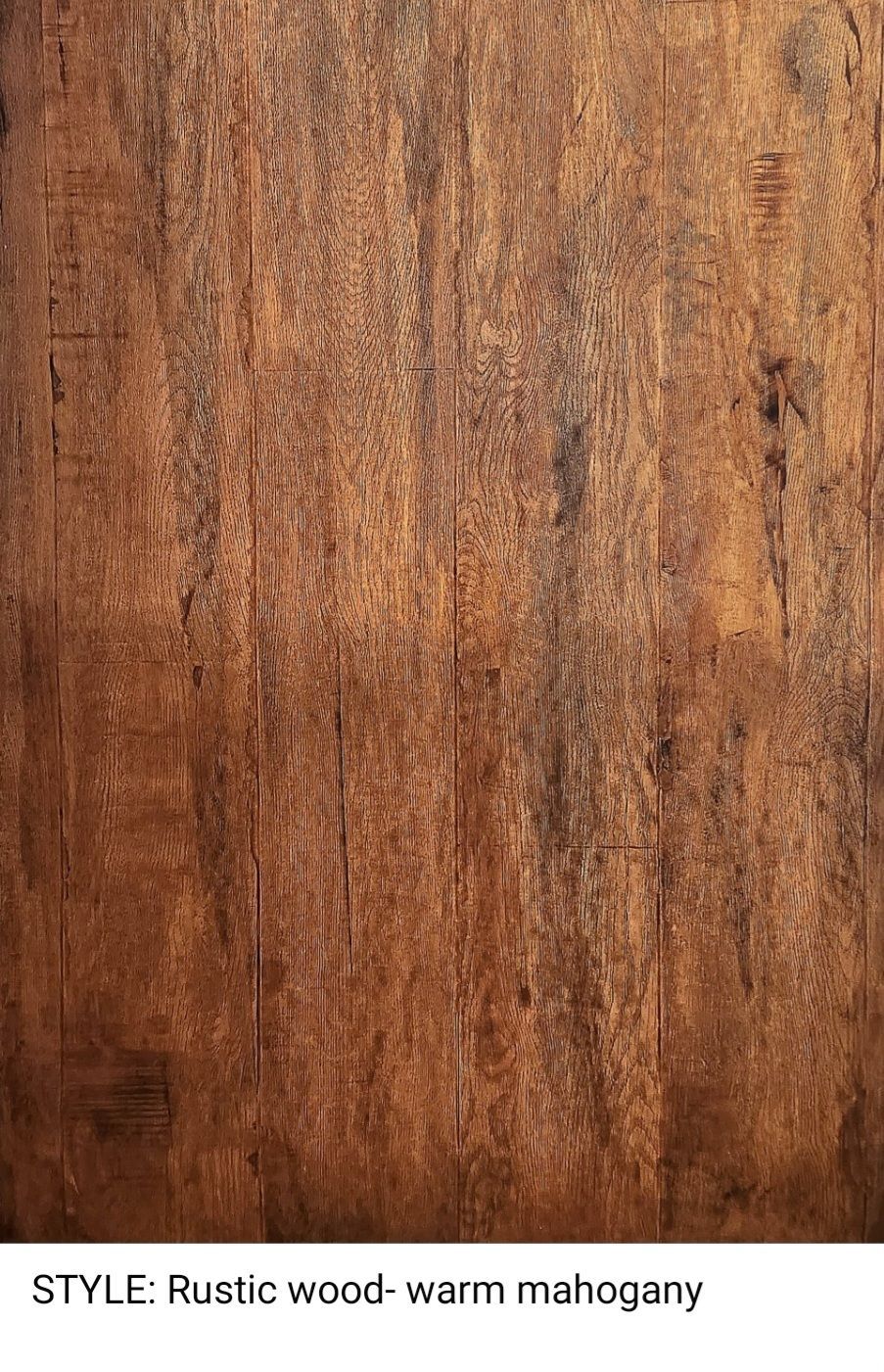 Rustic Wood Warm Mahongany Protective Table Pad