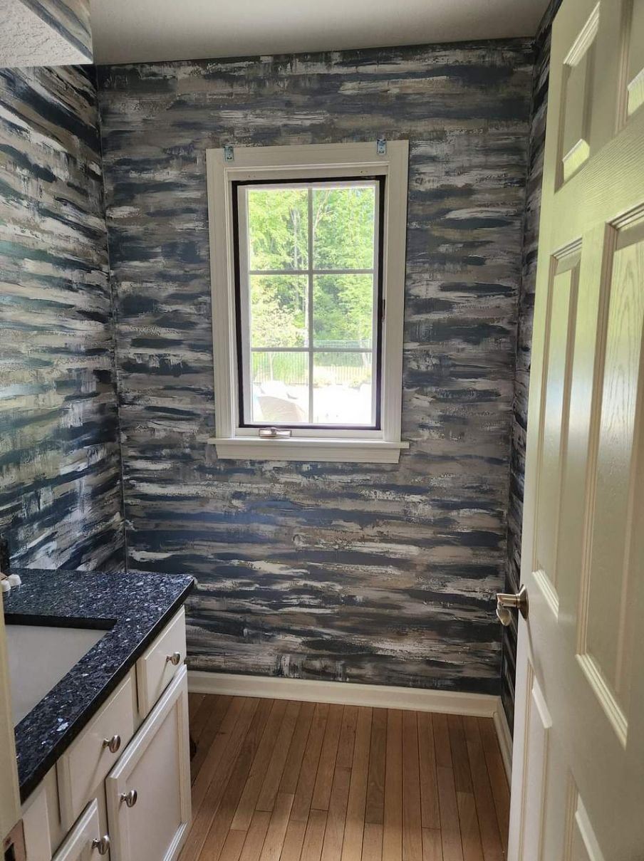 Beth Wall Design: Artwork, Walls, and more wood grain blue