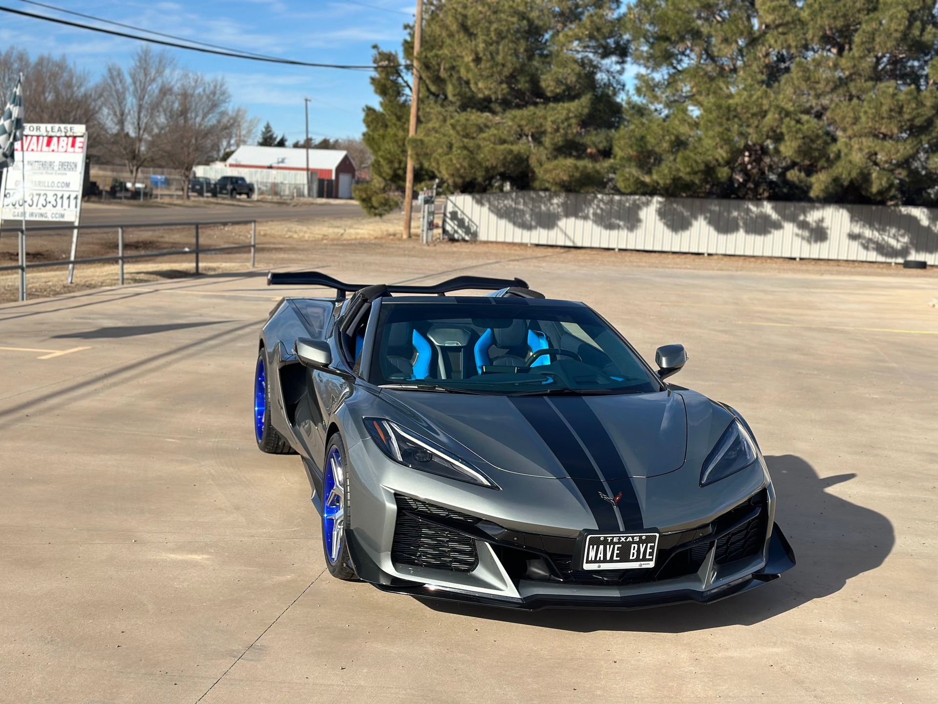 sports car with detailed wheels