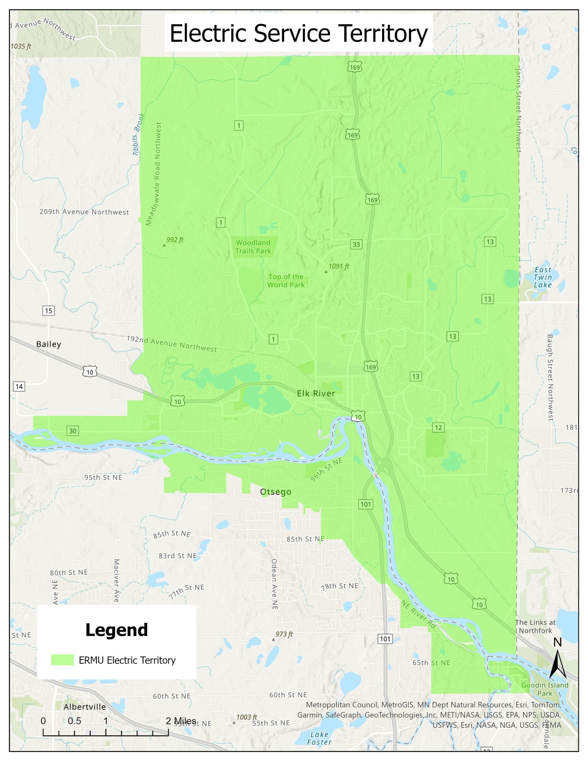 Electric Service Map