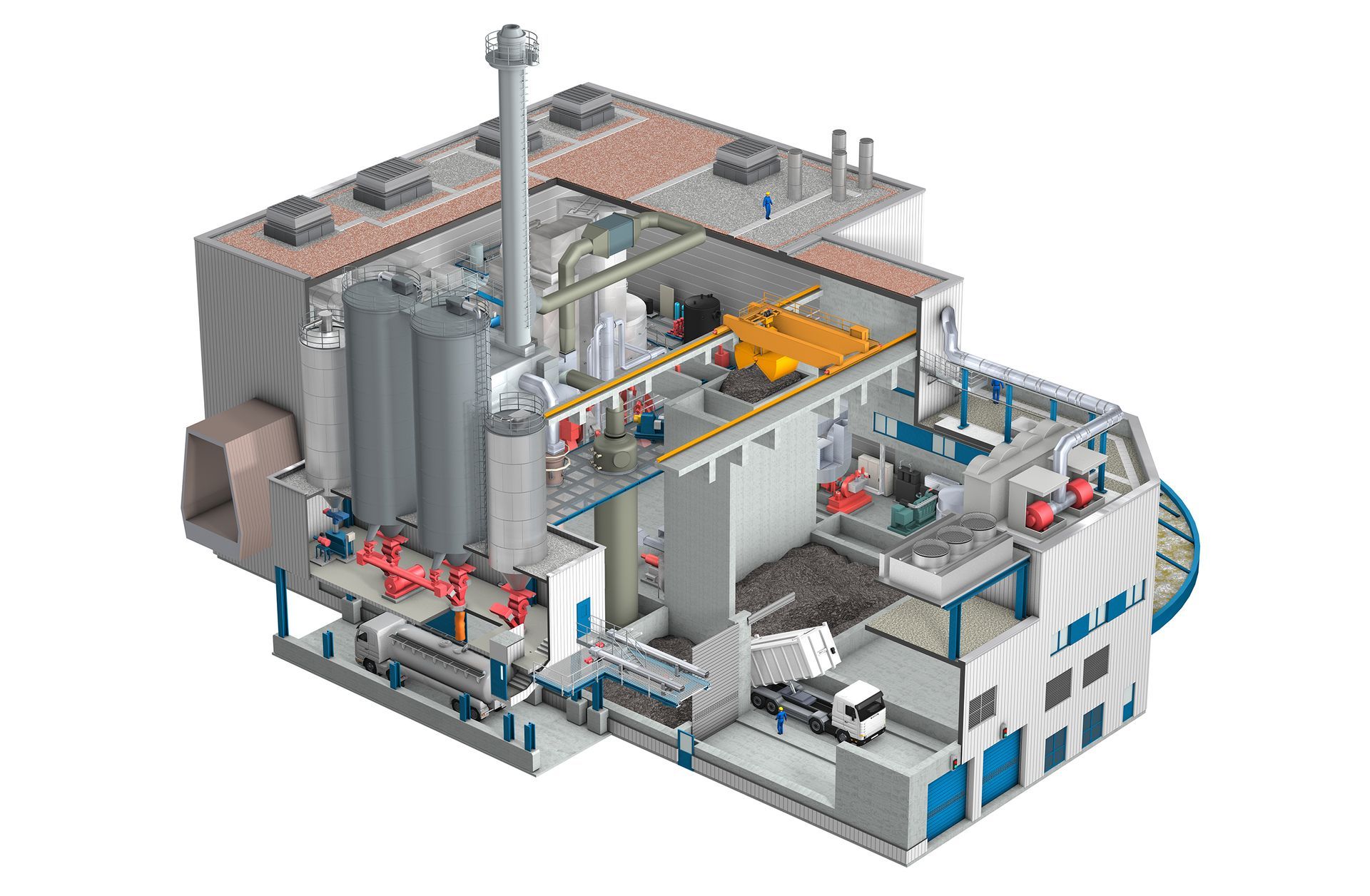 Animation Schlammverwertung Klärwerk Werdhölzli