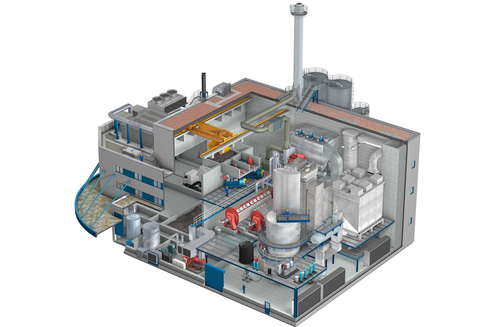 Animation Schlammverwertung Klärwerk Werdhölzli