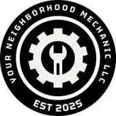 Logo for Demo Auto Repair: text with a gear icon, red and navy colors.