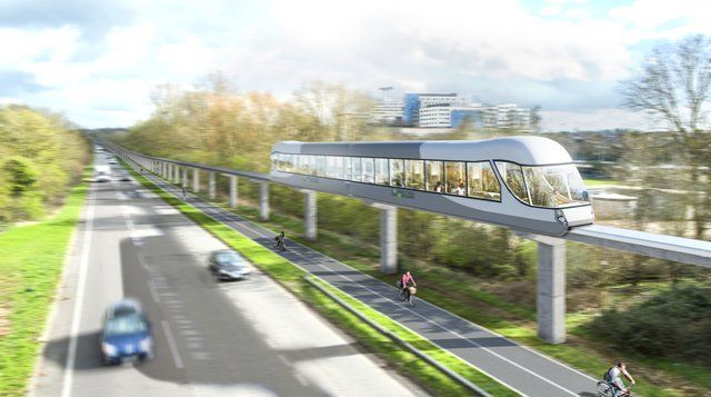 Artist's impression of proposed West Oxfordshire  Monorail