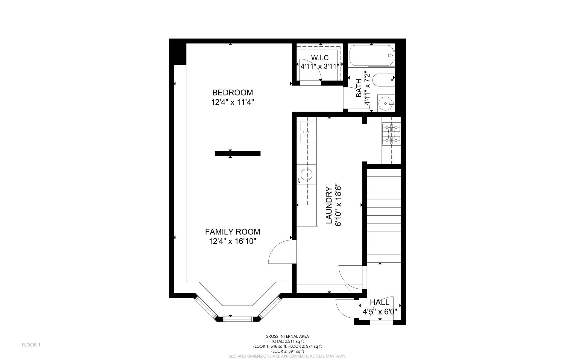 A black and white floor plan of a house.