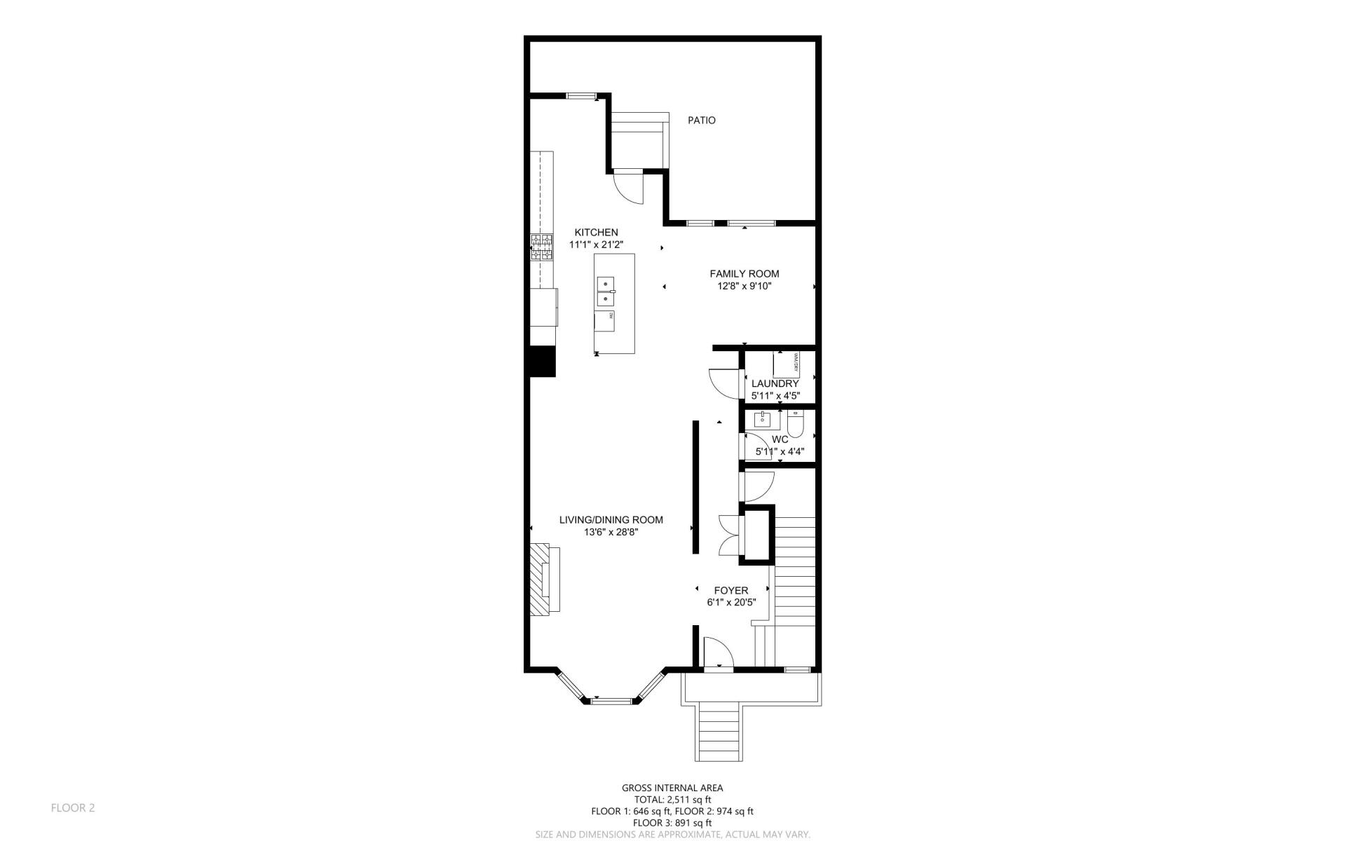 A black and white floor plan of a house.