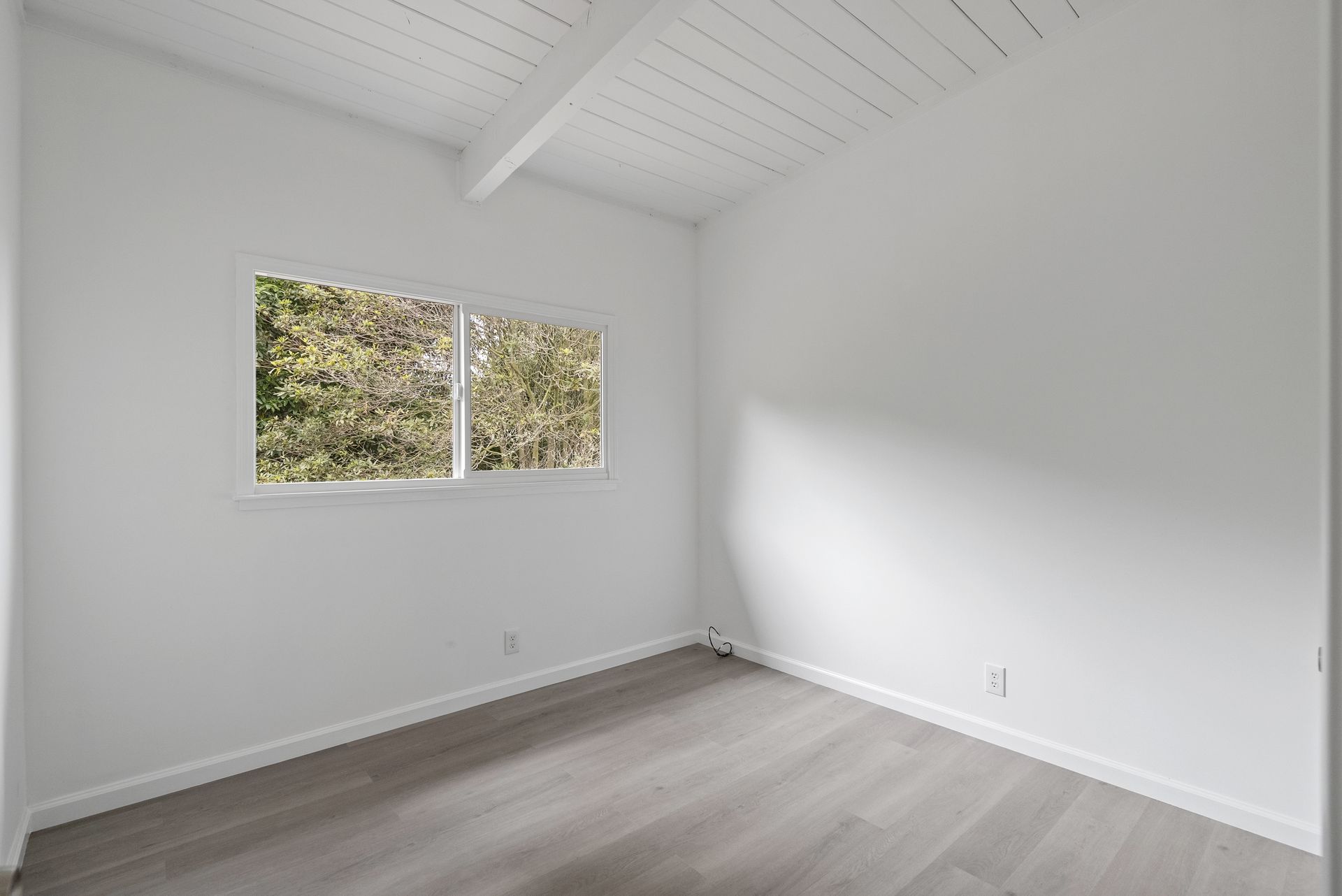 A room with a window.