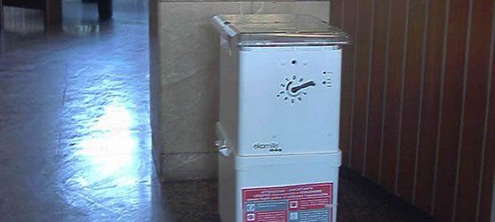 La trappola per topi Ekomille in un'area interna