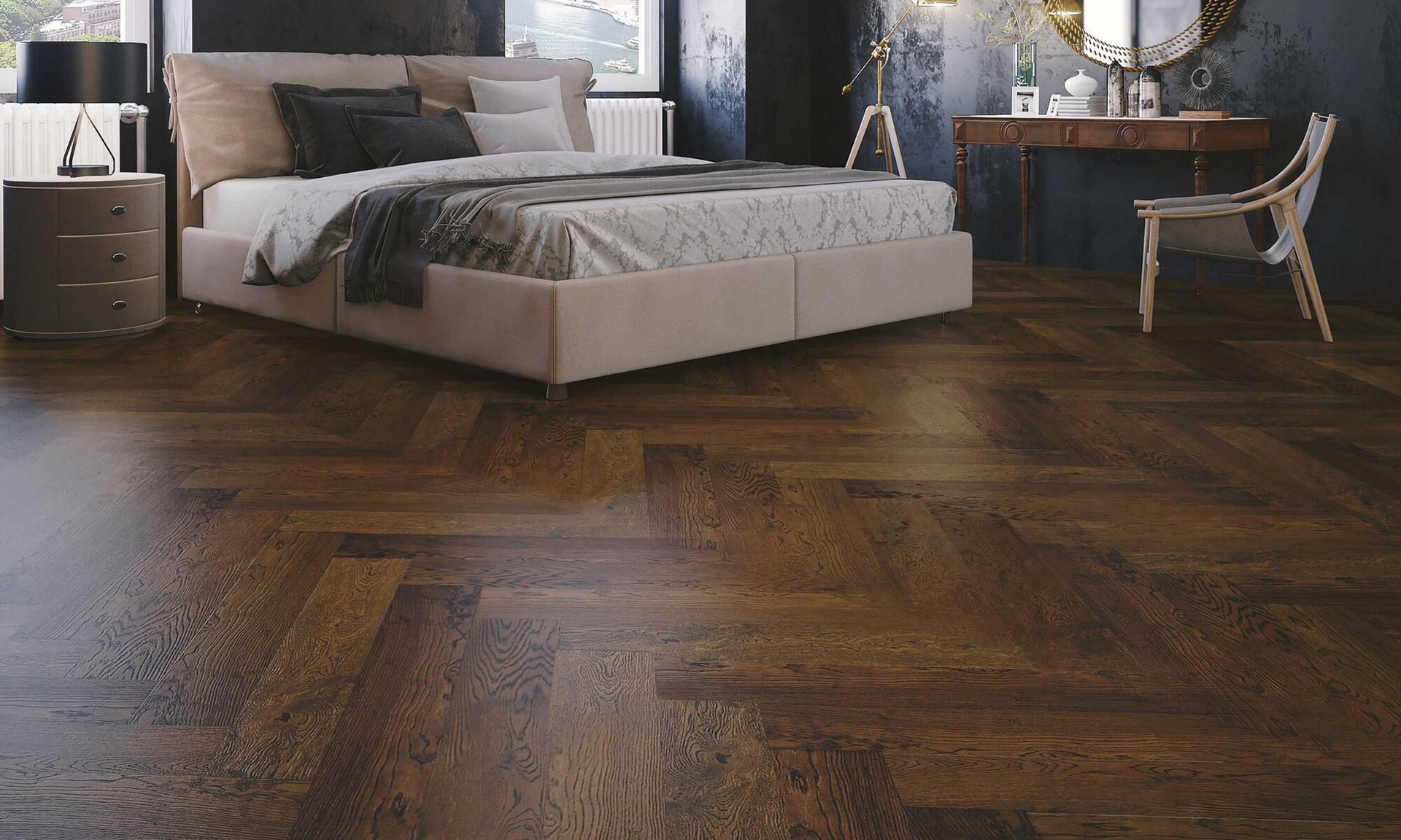 A Living Room With a Wooden Floor and a Sliding Glass Door — Canberra Floor Coverings in Bungendore, NSW