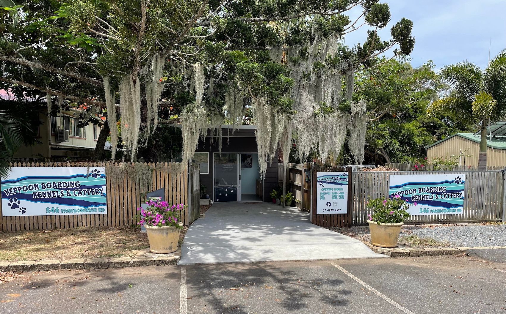 The Entrance To Our Cattery & Kennels — Yeppoon Boarding Kennels & Cattery In Farnborough, QLD