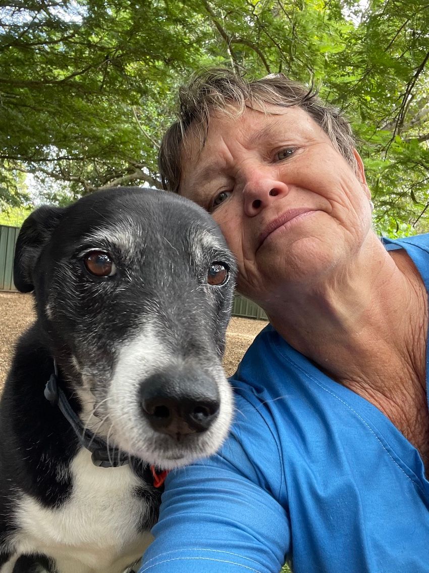 Angela With A Lovely Older Dog — Yeppoon Boarding Kennels & Cattery In Farnborough, QLD