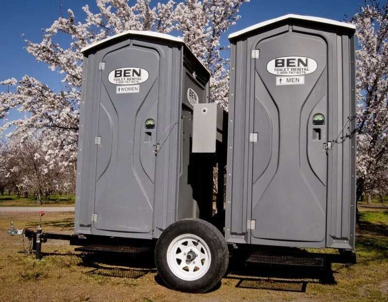 Double on Wheels Portable Toilets in  Chico and Yuba City, CA