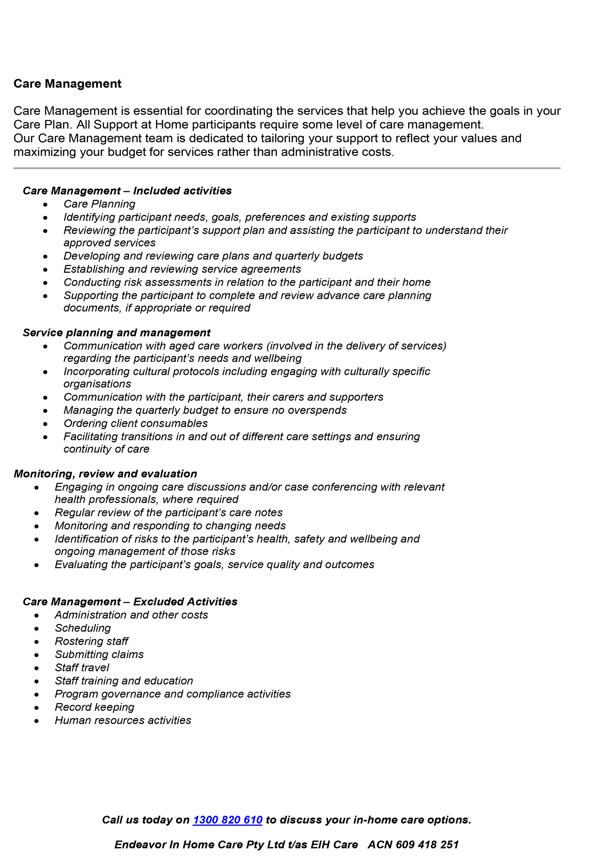 EIH-Care-Fee-Schedule-2