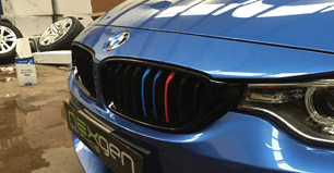 BMW car with graphics