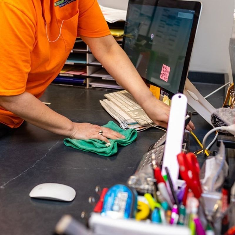 Cleaning Office Table