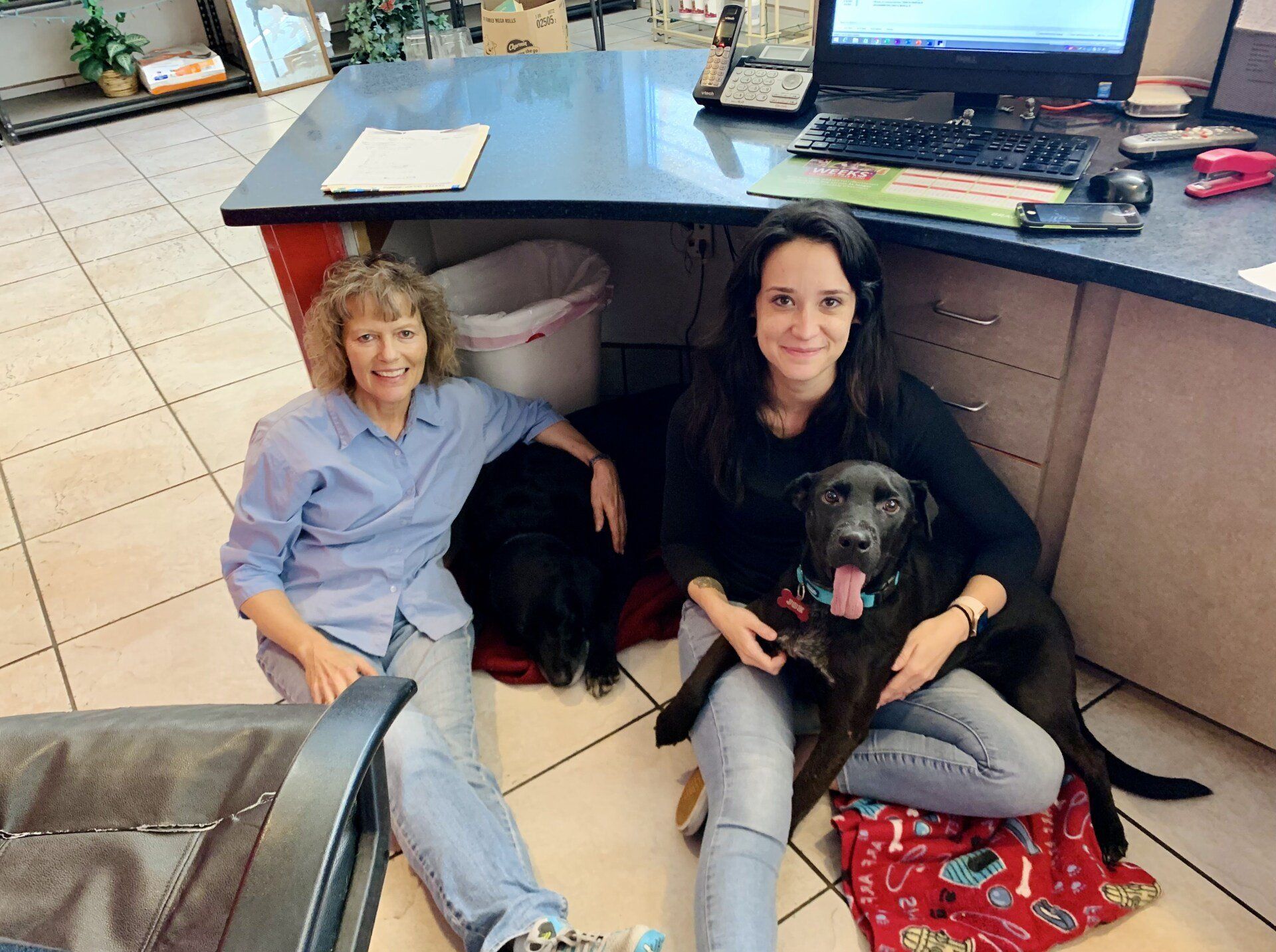 Two Women with Dogs - Albuquerque, NM - Good Shepherd Animal Clinic