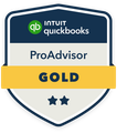A badge that says ' certified advanced quickbooks online proadvisor ' on it