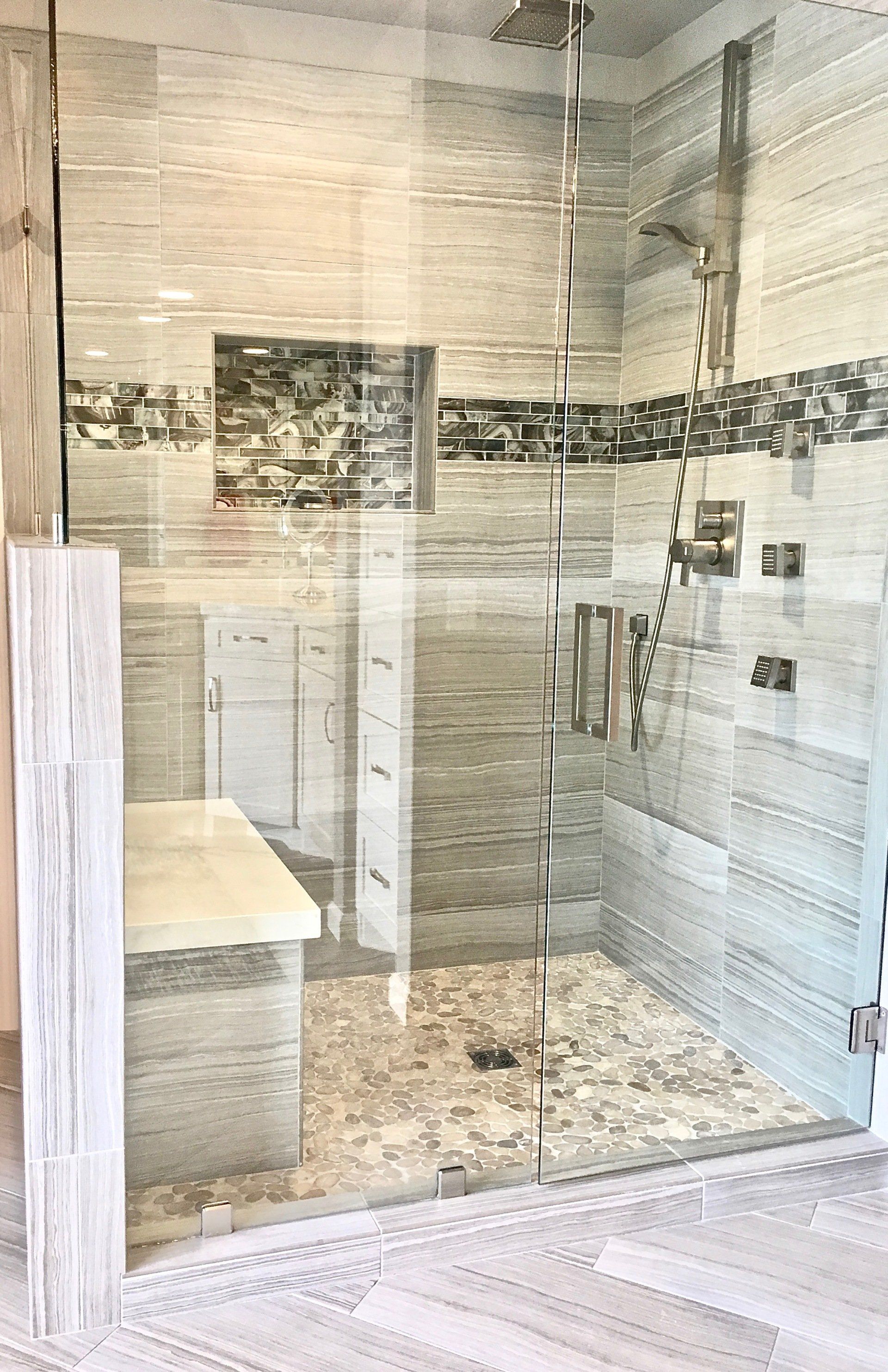 walk in master shower