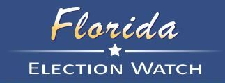 Florida Election Watch logo with the state name in gold script above a star.