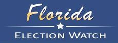 Florida Election Watch logo with the state name in gold script above a star.