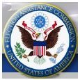 Seal of the U.S. Election Assistance Commission: eagle, stars, stripes, text