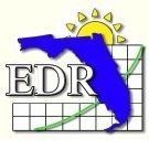 EDR logo: Blue Florida outline, sun, green growth line, grid, and EDR text.