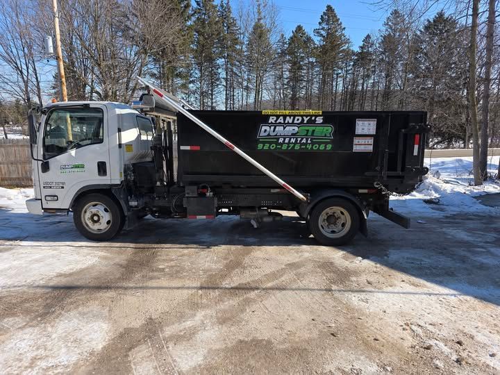 Dumpster rental truck in New Holstein, WI
