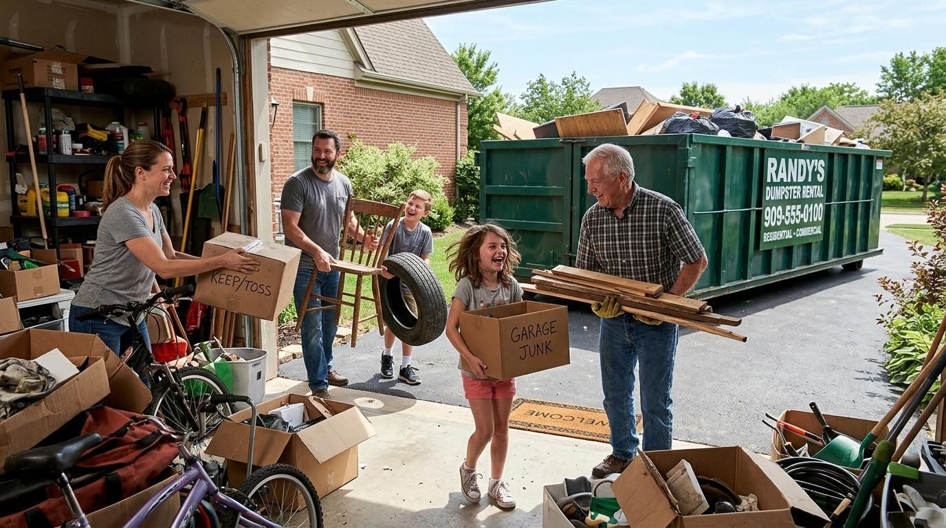 Dumpster rental for summer decluttering