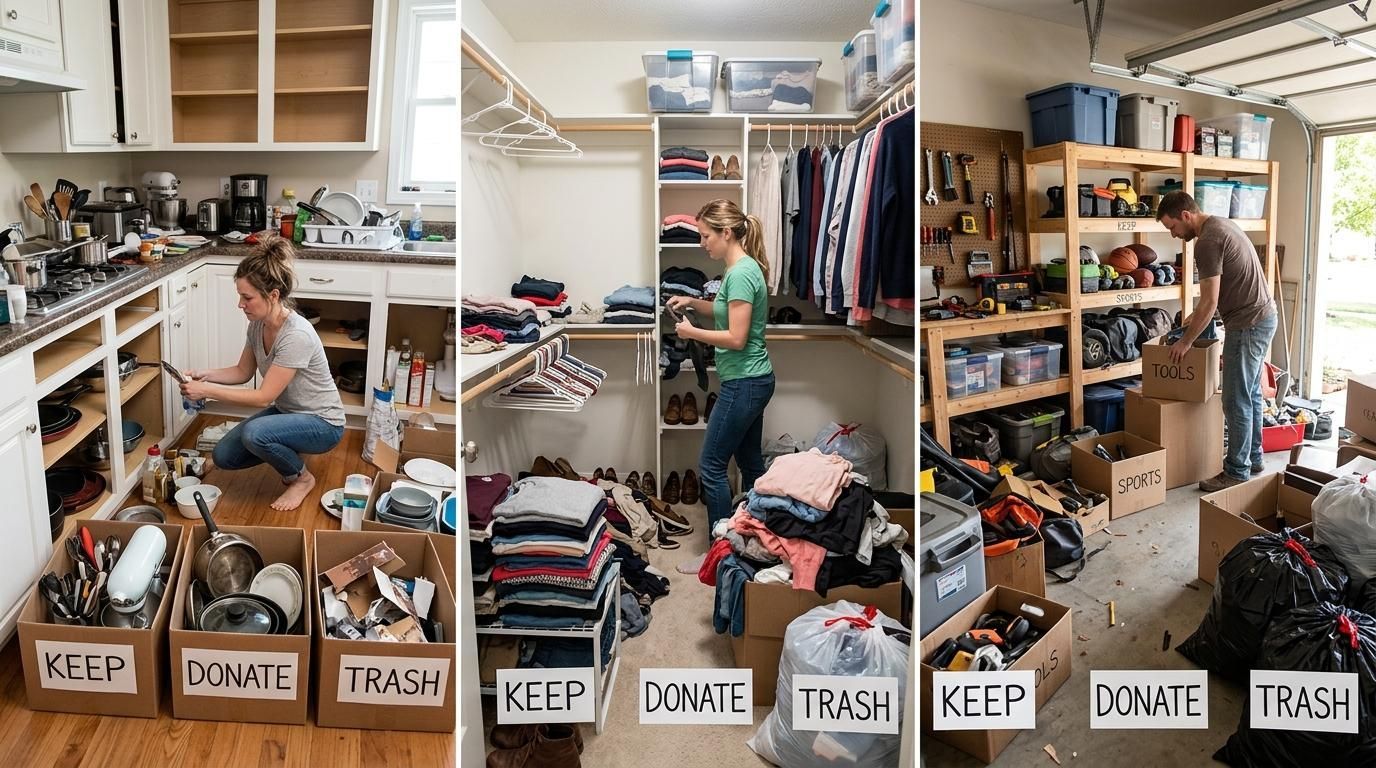 Organized summer cleanout checklist
