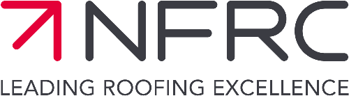 A logo for nfrc leading roofing excellence