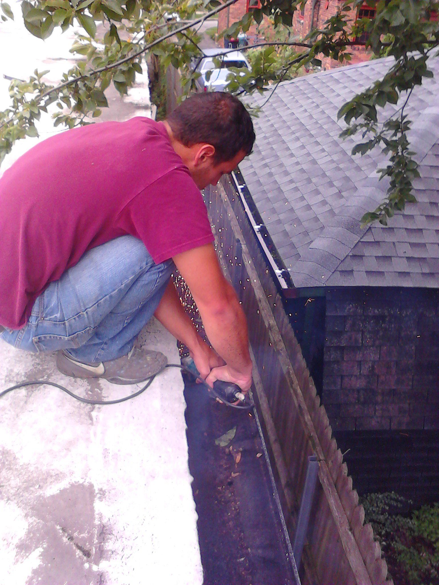 REMOVING GUTTERS