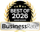 A plaque awarding Bridle Creek Apartments in Lexington, KY as a Top 3 BusinessRate winner for 2026.
