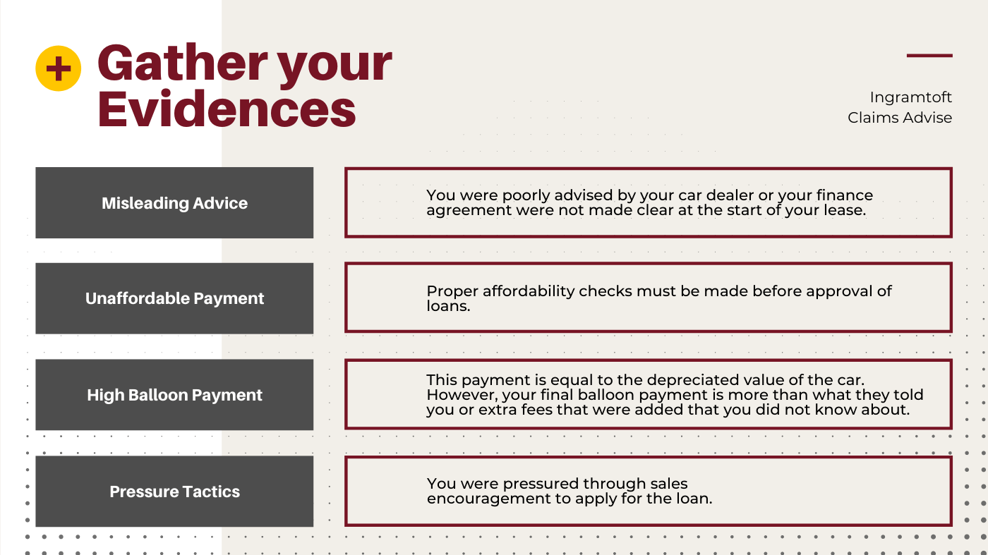 A page that says gather your evidences on it