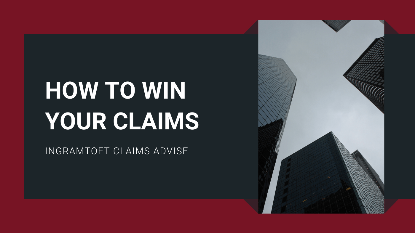 A poster with a picture of a building and the words `` how to win your claims ''