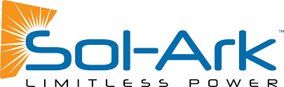 Sol-Ark logo: Blue text and an orange sun graphic, with the words
