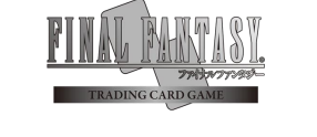 Final Fantasy Trading Card Game logo. Silver text and overlapping card images on a white background.
