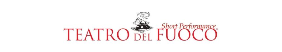 A red and white logo for teatro del fuoco
