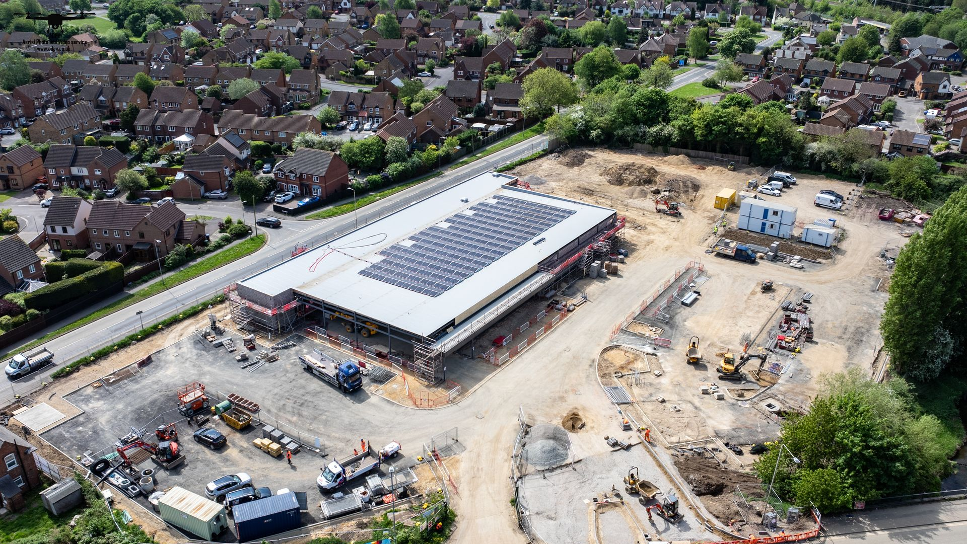 Drone picture of a building site
