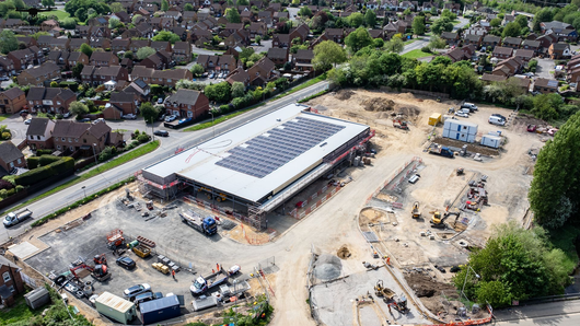 Drone picture of a  building site