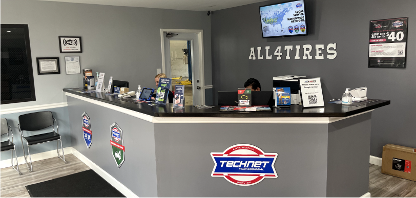 Our Reception Desk at All 4 Tires - Mariette Auto Repair