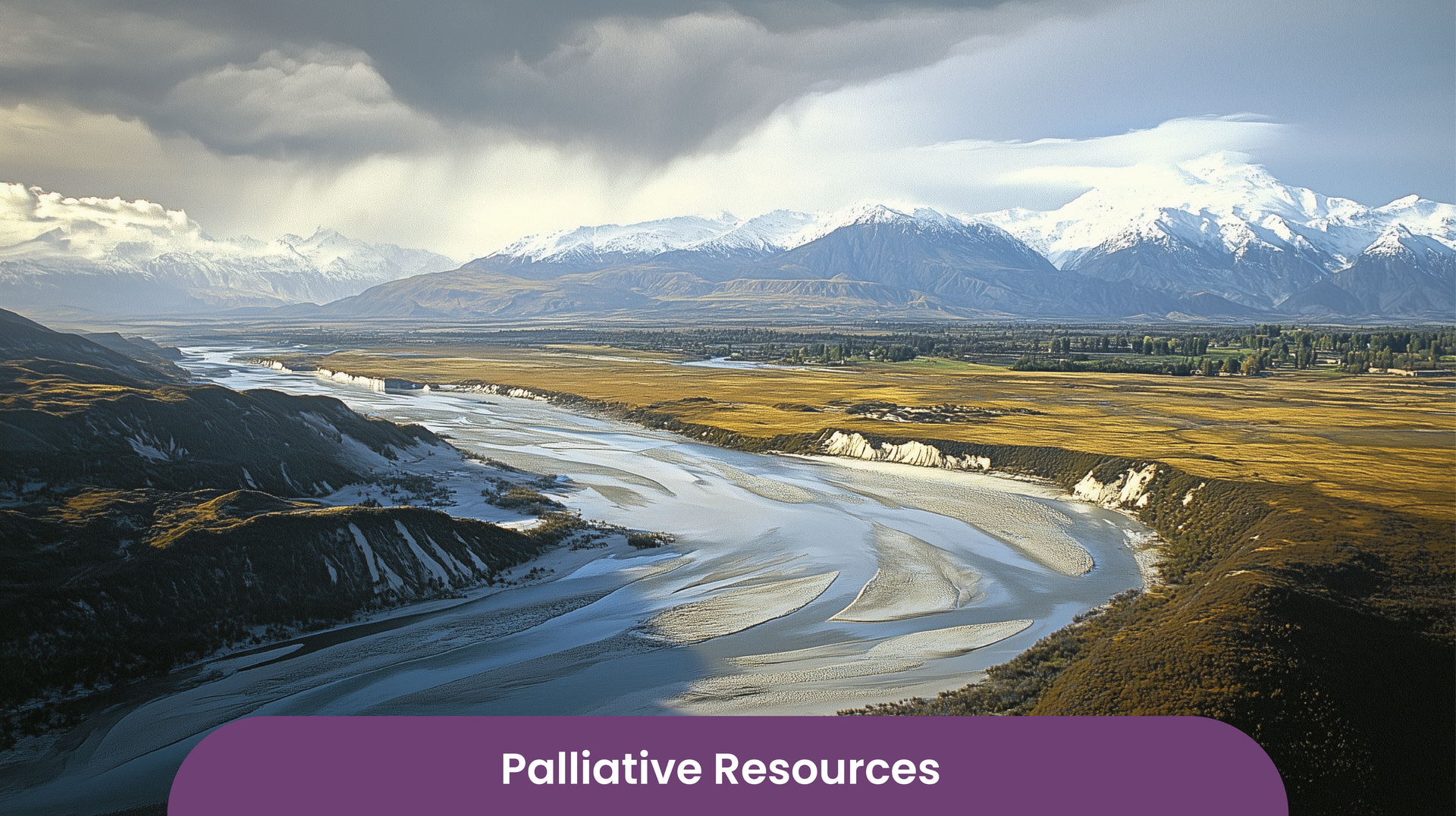 A braided river in New Zealand