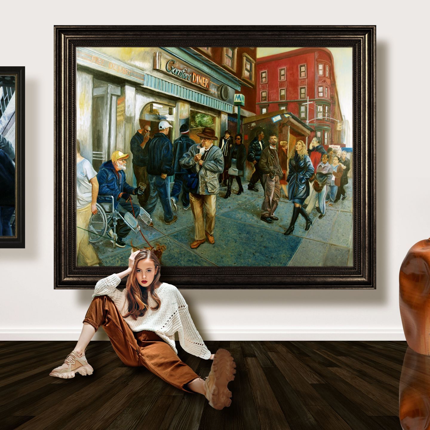 86th Street Rush | Figurative Oil Painting by John Varriano